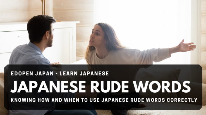 rude things to call someone in japanese
