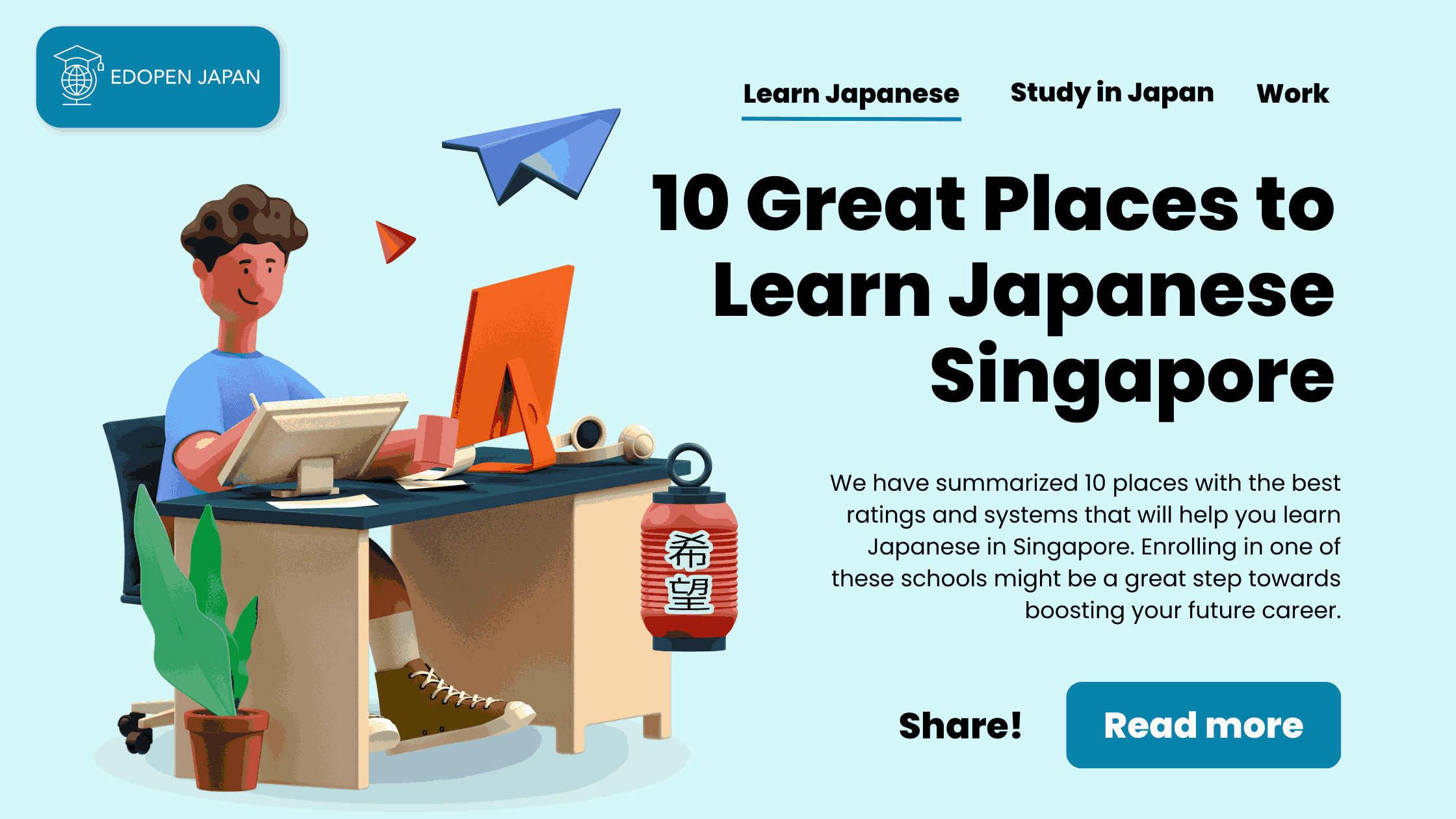10 Great Places to Learn Japanese Singapore - EDOPEN Japan