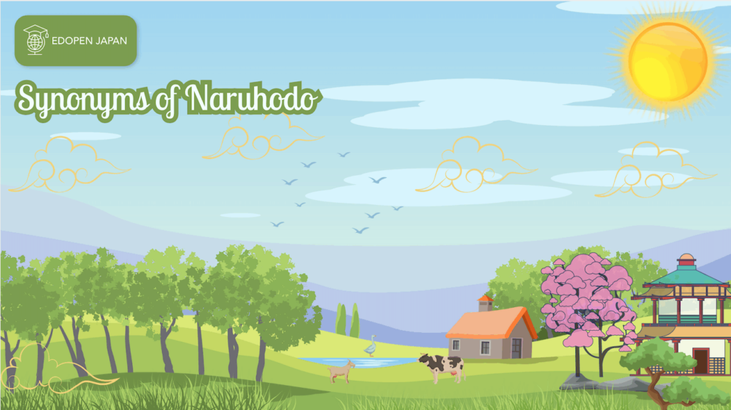 Synonyms of Naruhodo - EDOPEN Japan