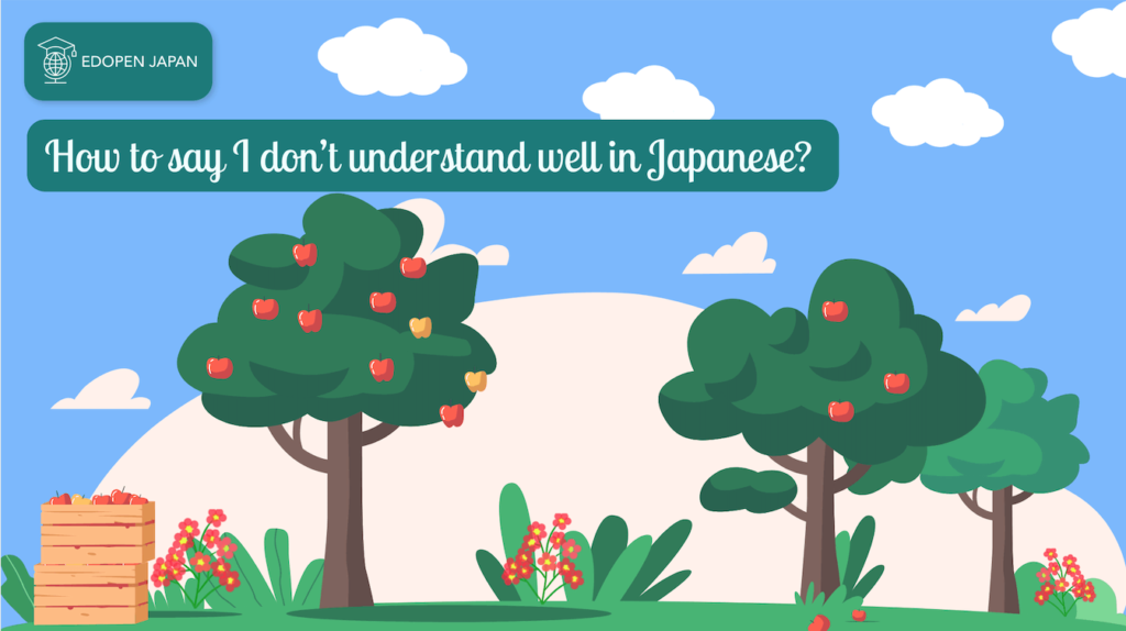 How to say I don’t understand well in Japanese? - EDOPEN Japan