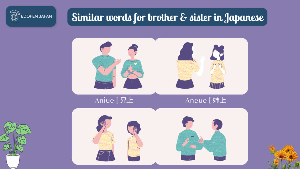 Similar words for brother & sister in Japanese - EDOPEN Japan