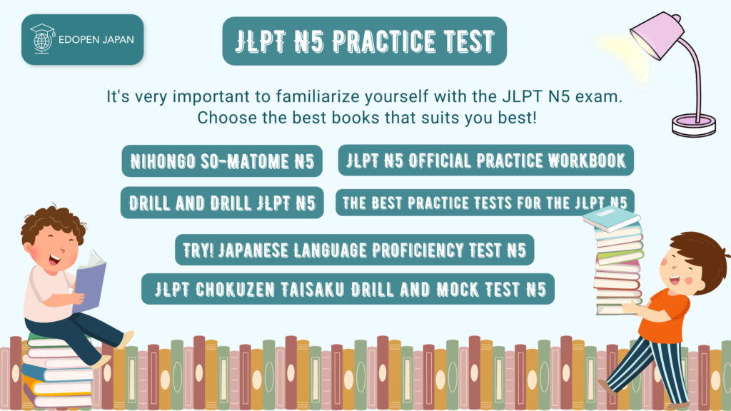 JLPT N5 Books for Practice Test - EDOPEN Japan