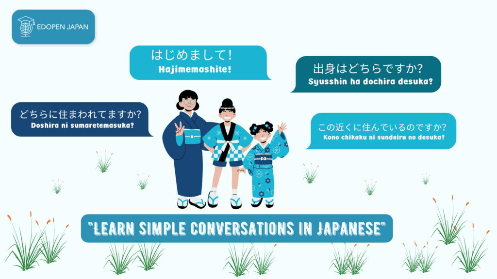 Learn simple Japanese conversations consistently - EDOPEN Japan